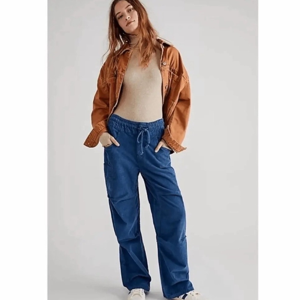 Free People We The Free Blue Corduroy Pants